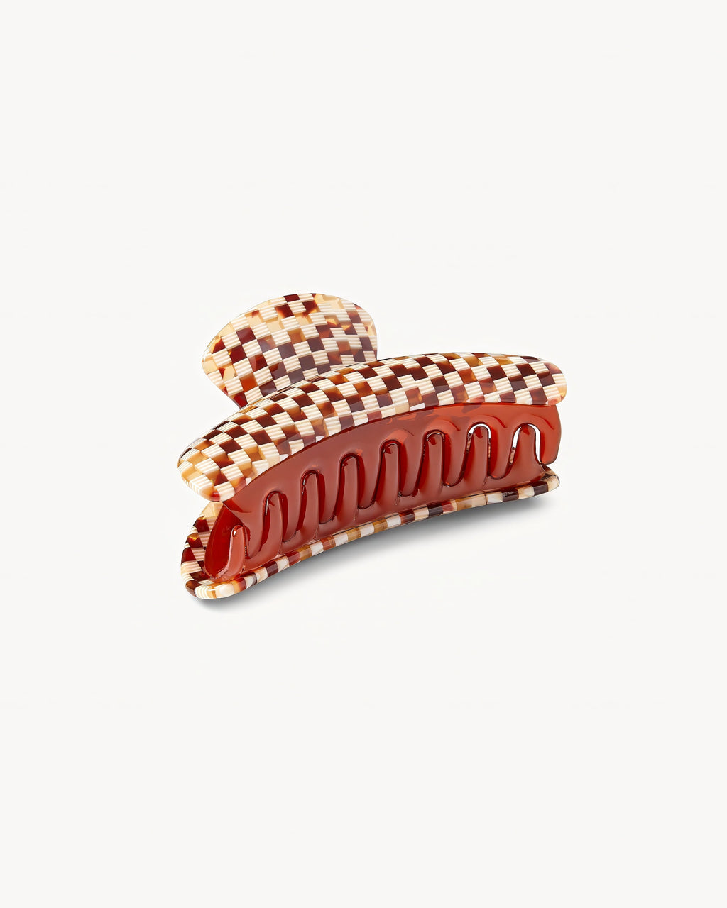 Grande Heirloom Claw in Tortoise Checker